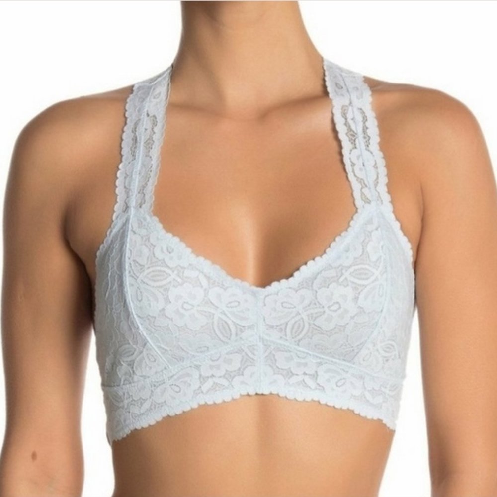 Free People Galloon Bralette in Barely Blue